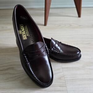 Sebago Classic Dan Loafers Round Toe Calf leather Brown Mahogany Loafers Sz 7.5